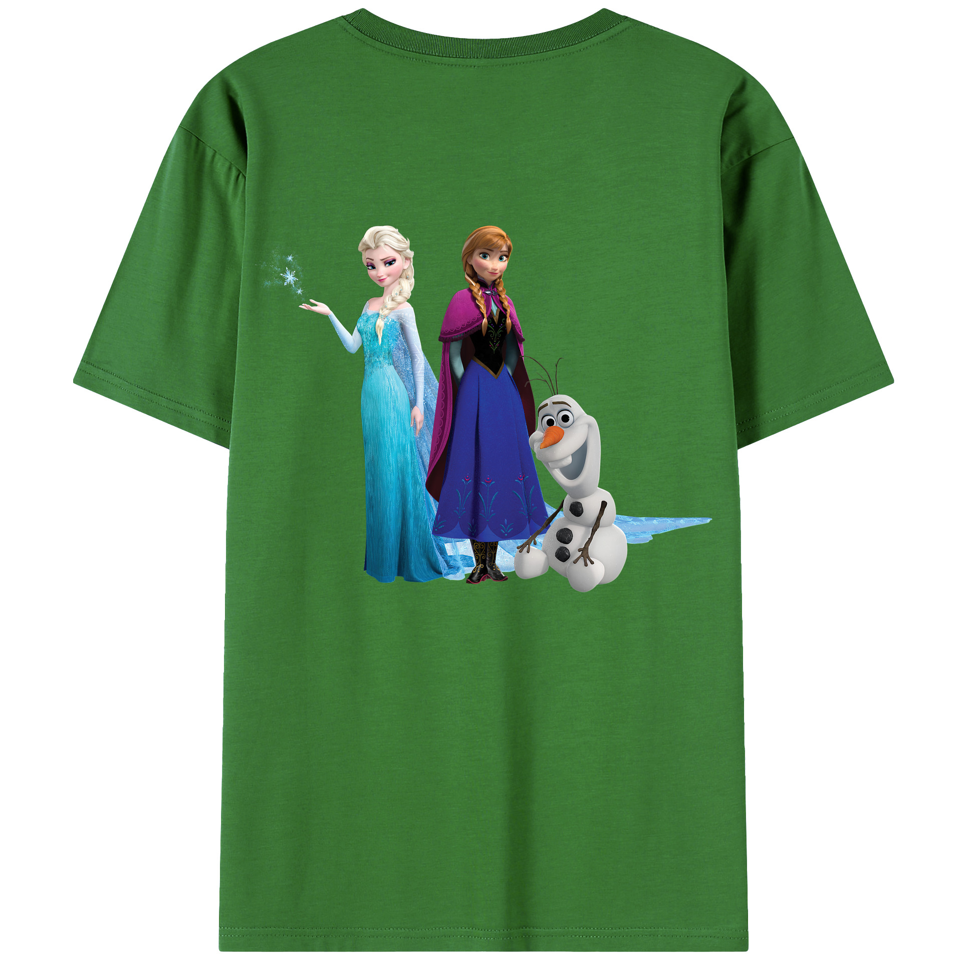 （画像用） アナと雪の女王 アンナ エルサ Frozen Anna Elsa レディース半袖Tシャツ(バックプリント)